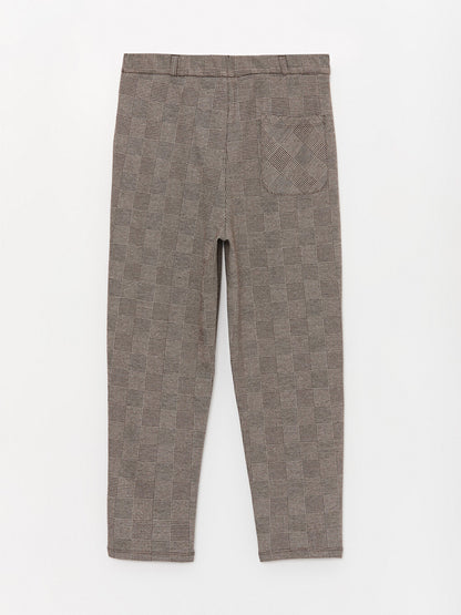 Comfortable Fit Plaid Boy's Trousers