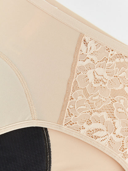 Classic Menstrual Support Panties with Lace Detail