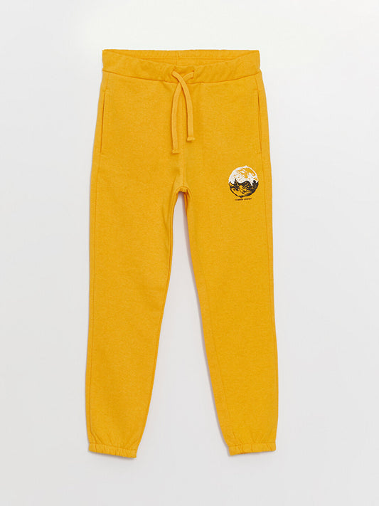 Printed Boys' Jogger Sweatpants with Elastic Waist