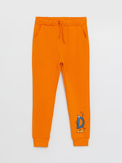 Printed Boys' Jogger Sweatpants with Elastic Waist