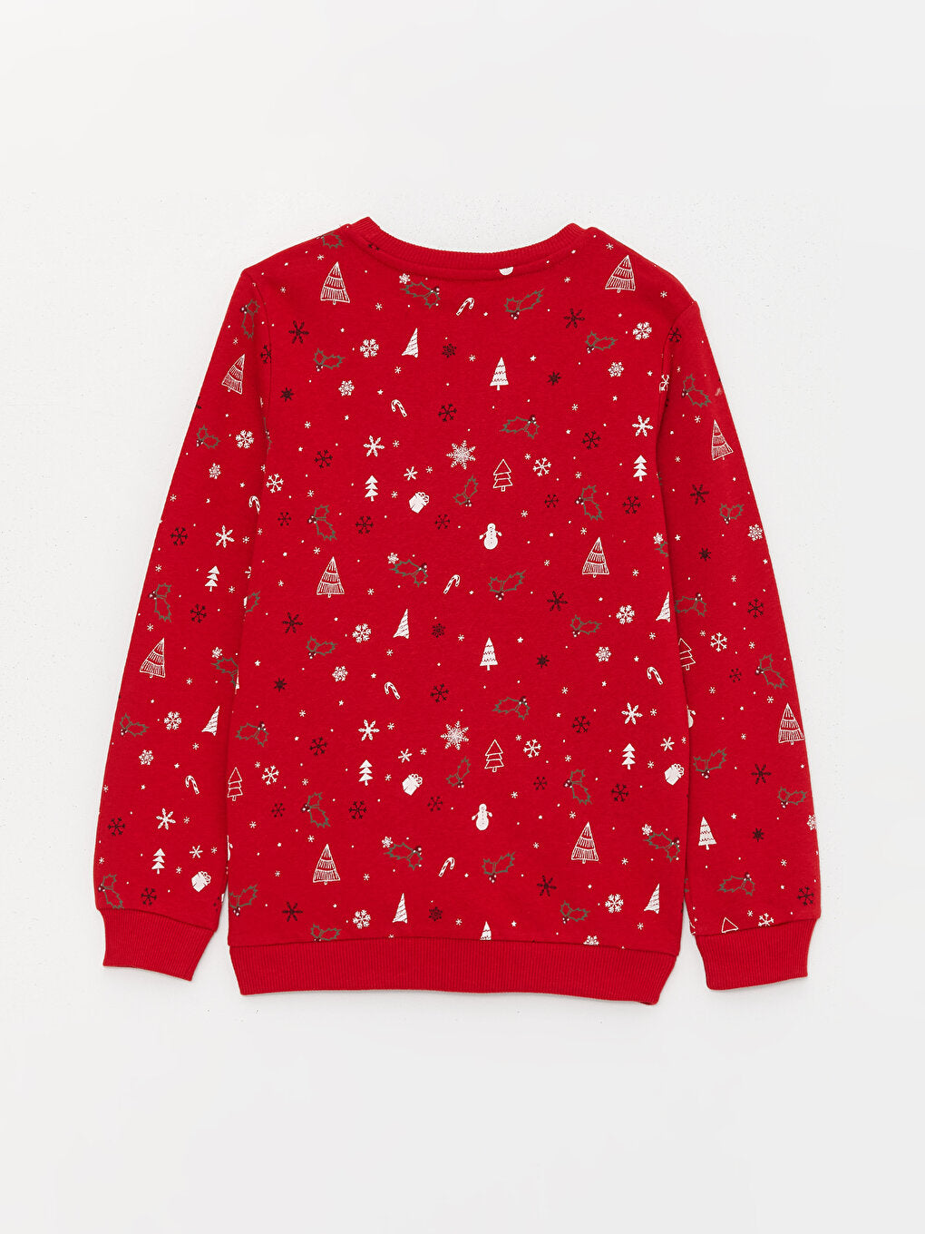 Crew Neck Christmas Themed Long Sleeve Boys Sweatshirt