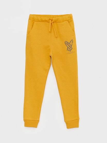 Printed Boys' Jogger Sweatpants with Elastic Waist