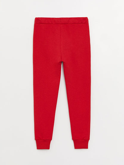 Printed Boys' Jogger Sweatpants with Elastic Waist