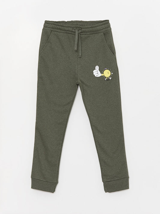 Printed Boys' Jogger Sweatpants with Elastic Waist