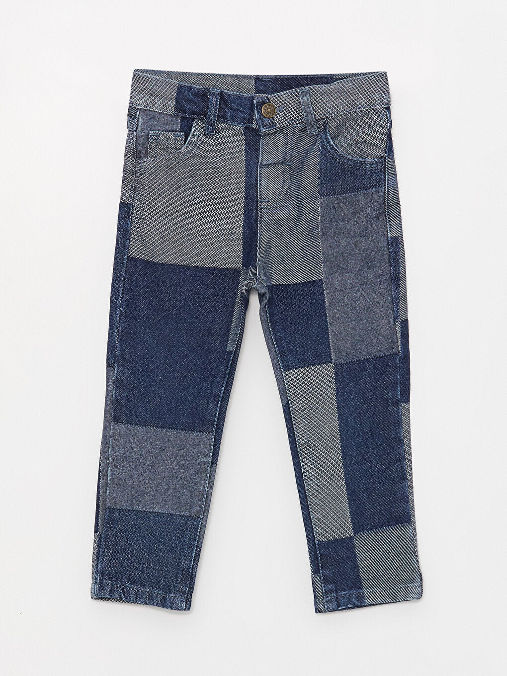 Basic Baby Boy Jean Trousers with Elastic Waist