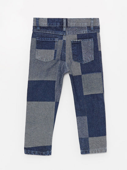 Basic Baby Boy Jean Trousers with Elastic Waist