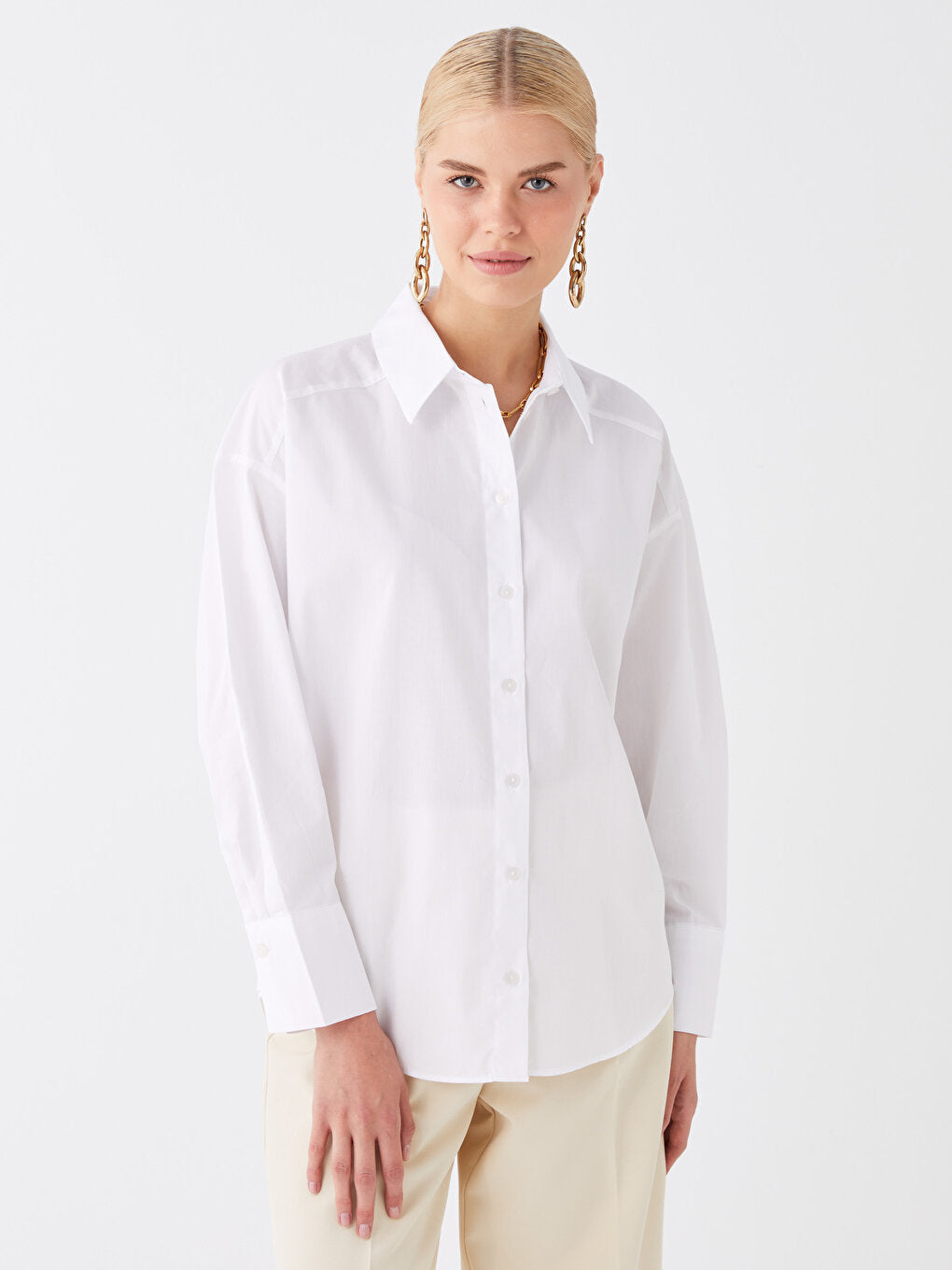 Plain Long Sleeve Women's Shirt