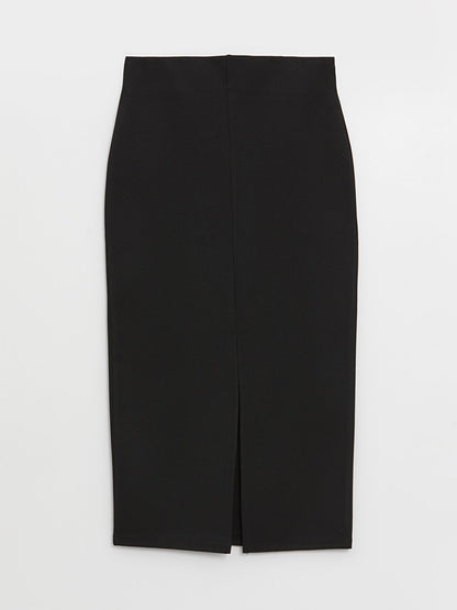 Women's Pencil Skirt with Elastic Waist