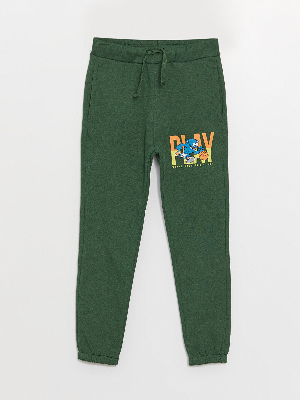 Printed Boys' Jogger Sweatpants with Elastic Waist