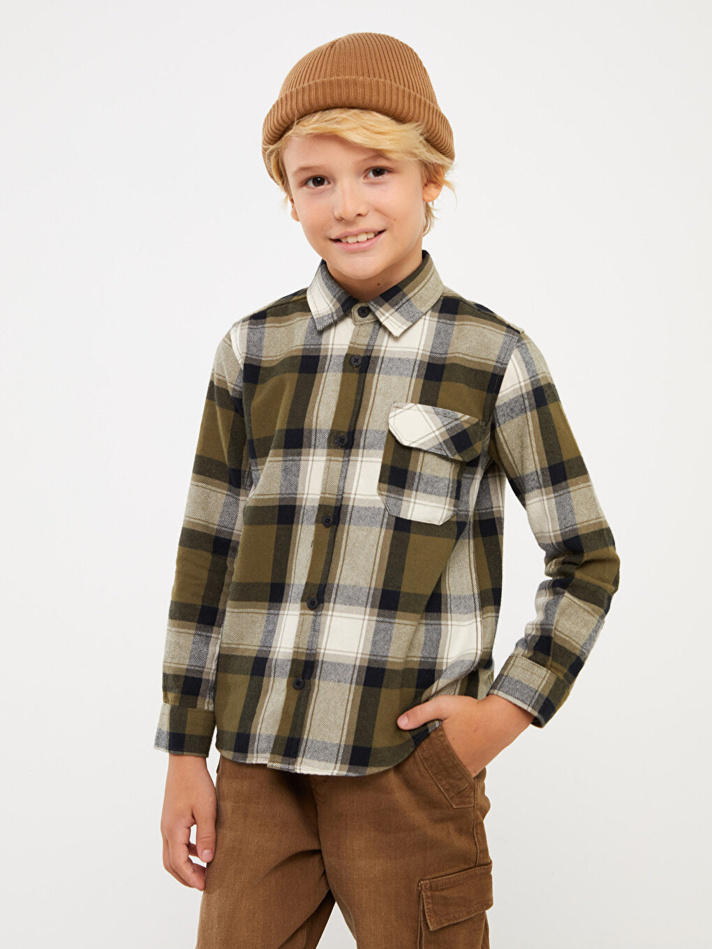 Plaid Long Sleeve Boys' Shirt