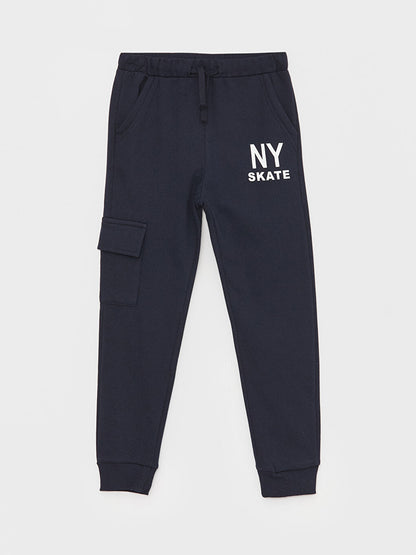 Boys' Cargo Sweatpants with Elastic Waist