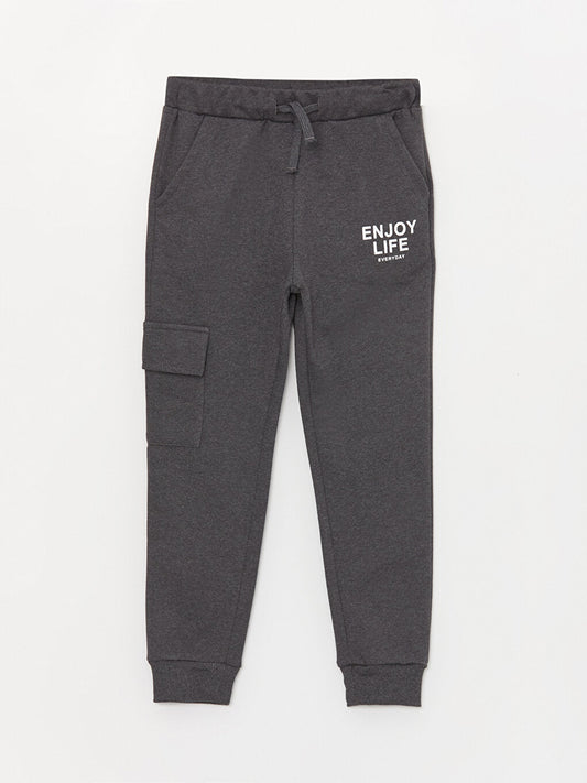 Boys' Cargo Sweatpants with Elastic Waist