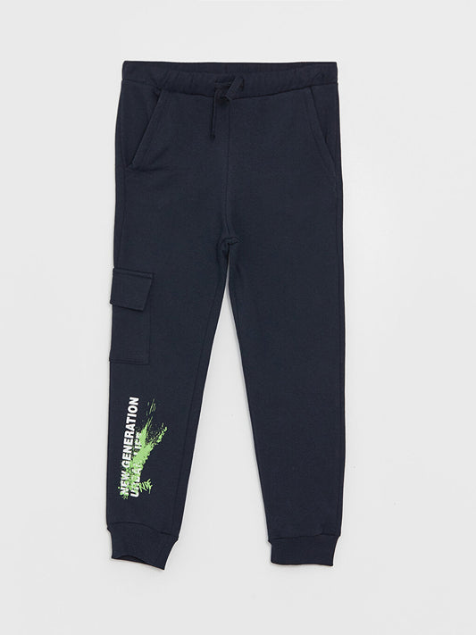 Boys' Cargo Sweatpants with Elastic Waist