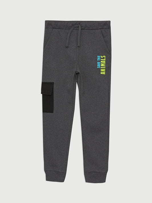 Boys' Cargo Sweatpants with Elastic Waist