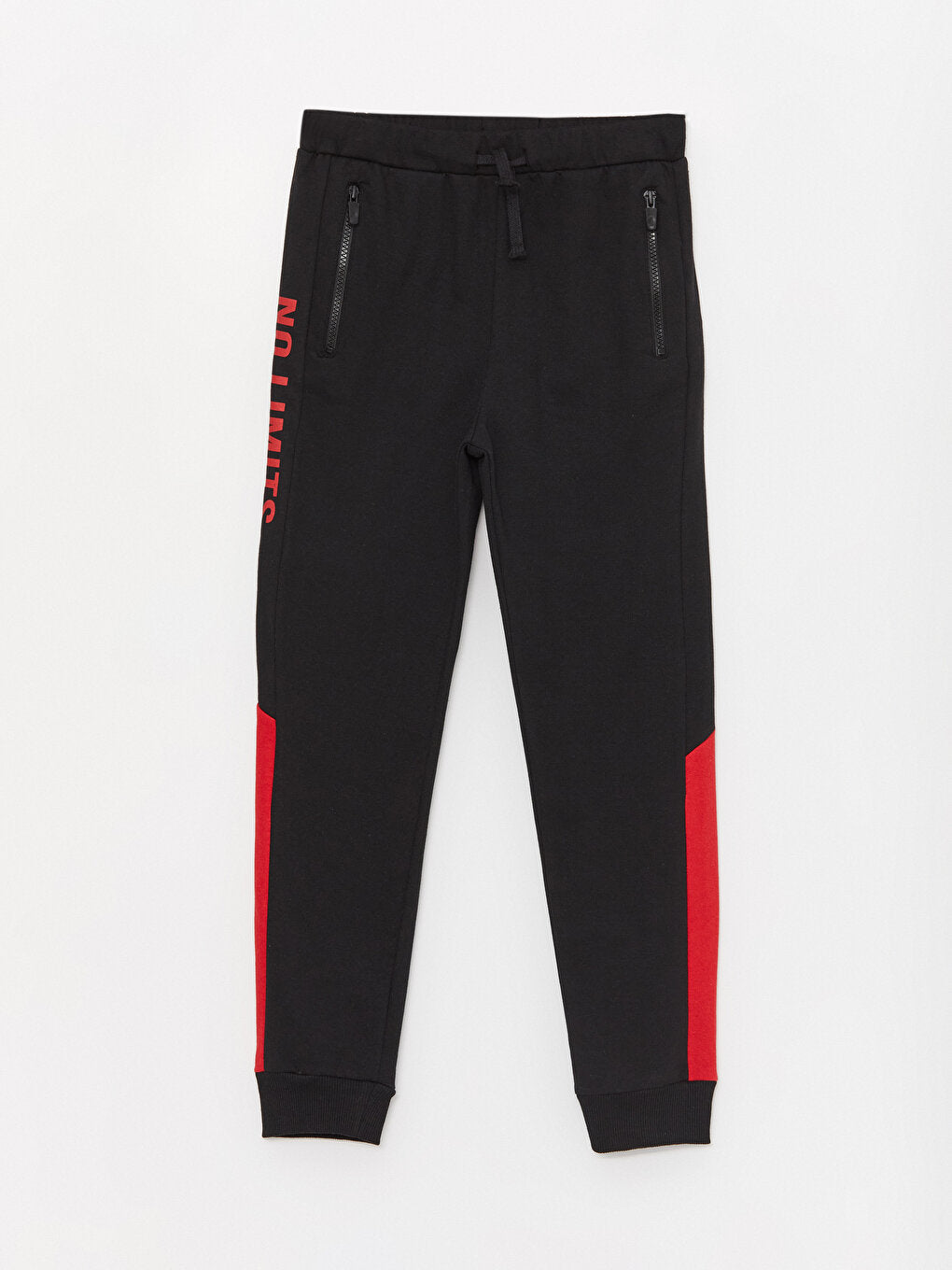 Color Blocked Boy's Jogger Sweatpants with Elastic Waist