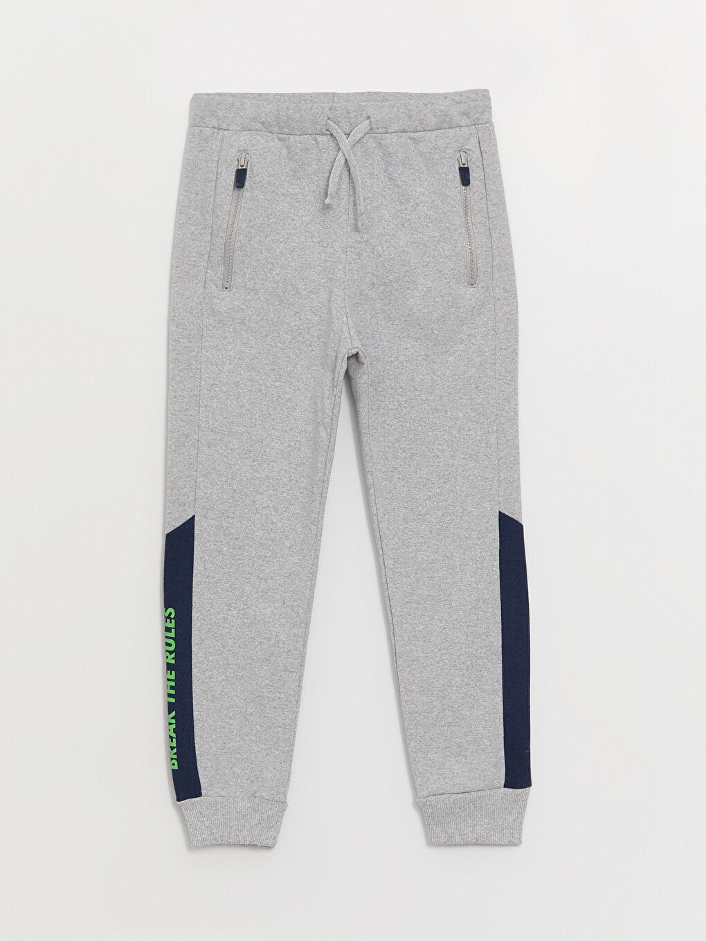 Color Blocked Boy's Jogger Sweatpants with Elastic Waist