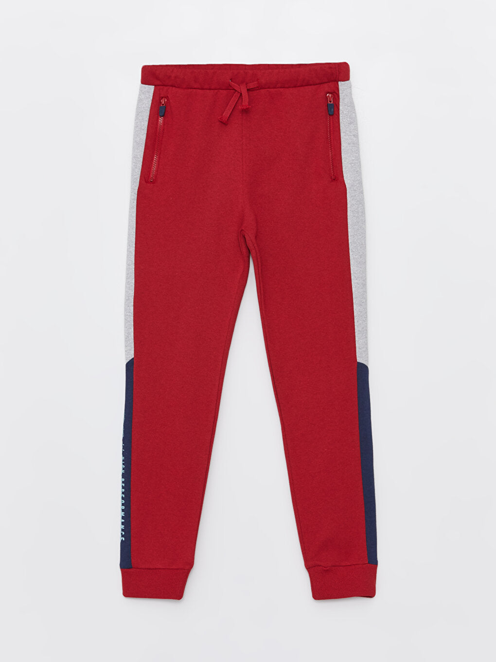 Color Blocked Boy's Jogger Sweatpants with Elastic Waist