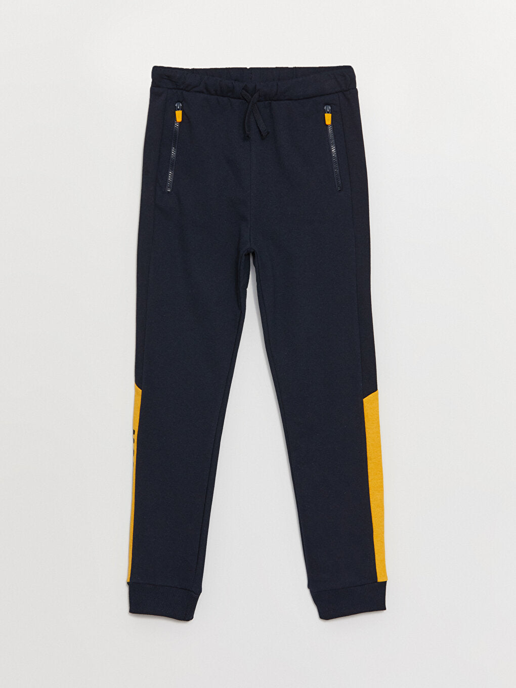 Color Blocked Boy's Jogger Sweatpants with Elastic Waist