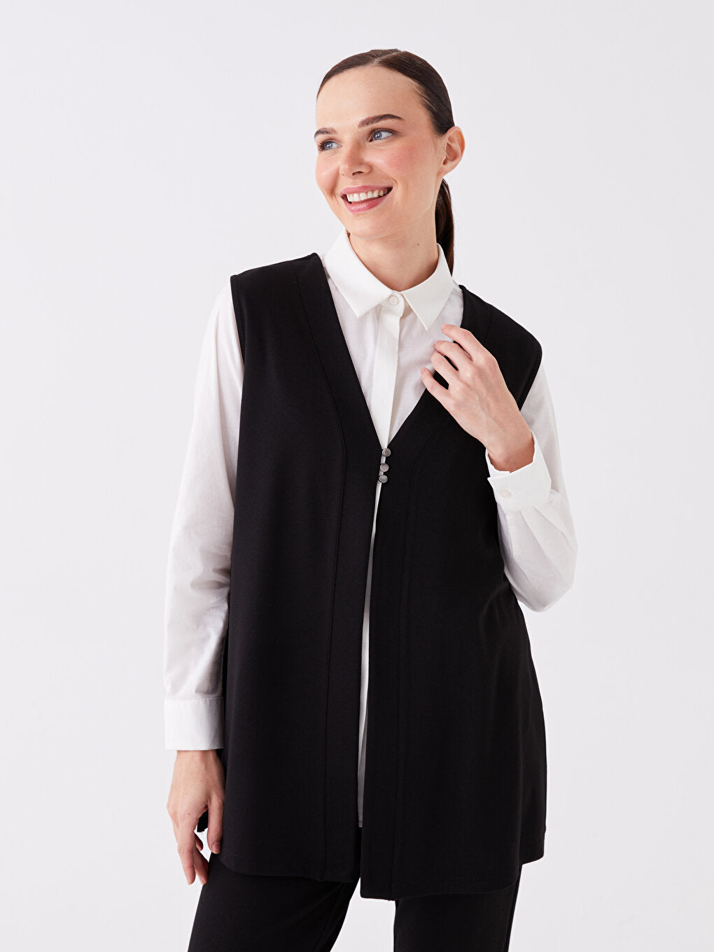 Women's V-Neck Plain Vest