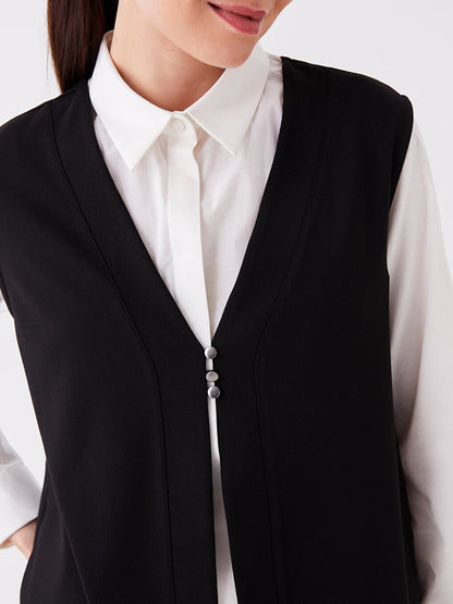 Women's V-Neck Plain Vest