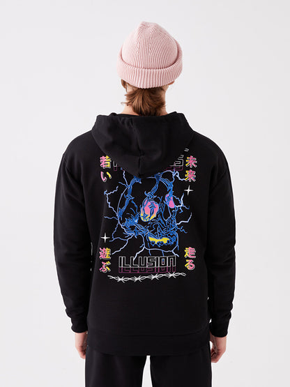 Long Sleeve Printed Men's Hoodie