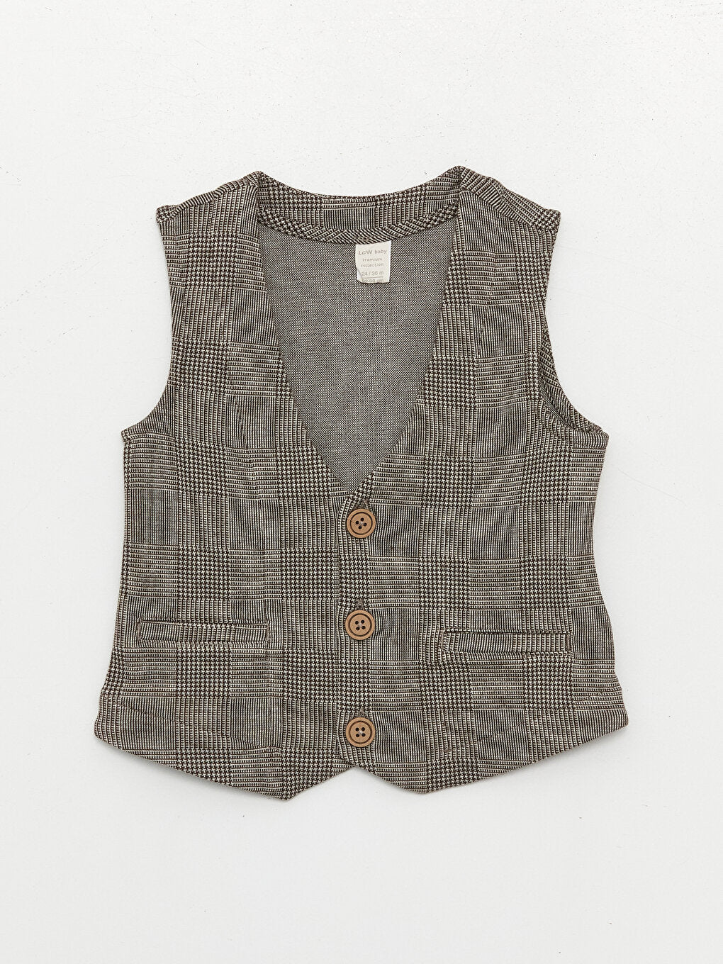 V-Neck Patterned Baby Boy Vest