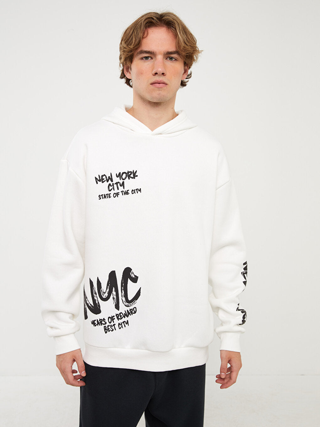 Long Sleeve Printed Men's Hoodie