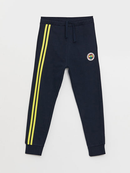 Elastic Waist Fenerbahçe Printed Boy's Jogger Sweatpants