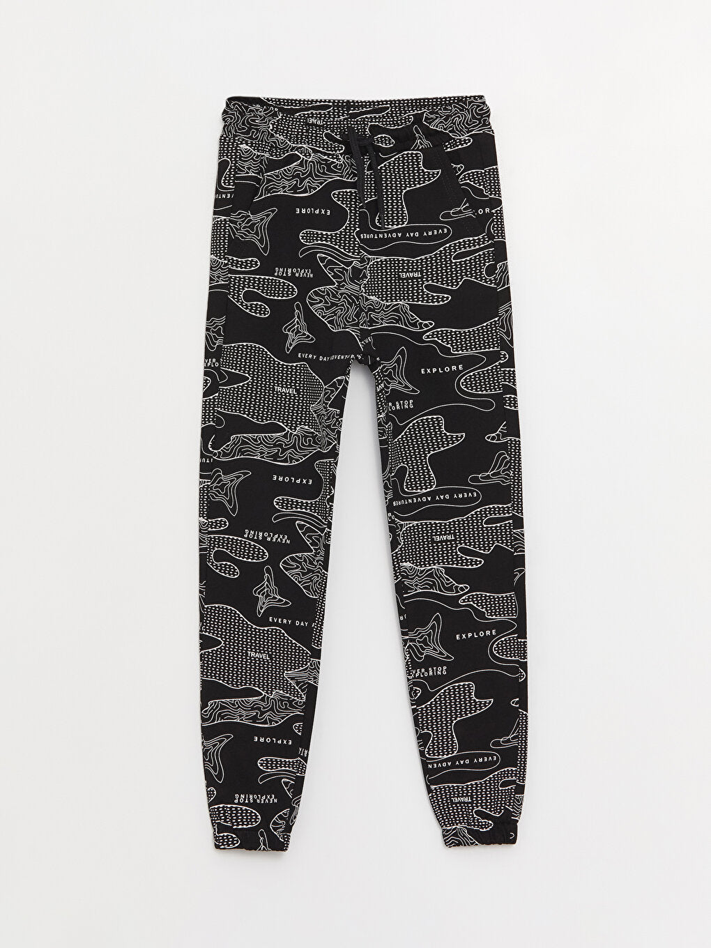 Printed Boys' Jogger Sweatpants with Elastic Waist