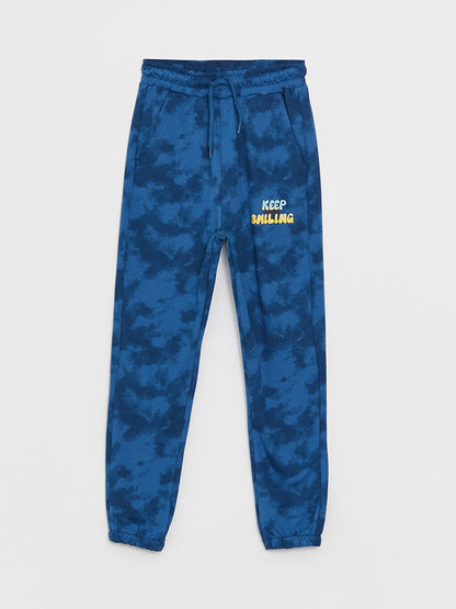 Printed Boys' Jogger Sweatpants with Elastic Waist