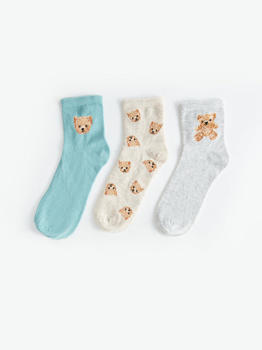 Printed Women's Socks 3 Pack