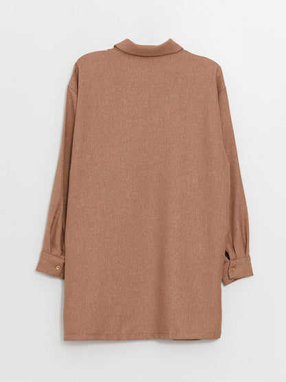 Plain Long Sleeve Women's Shirt Tunic