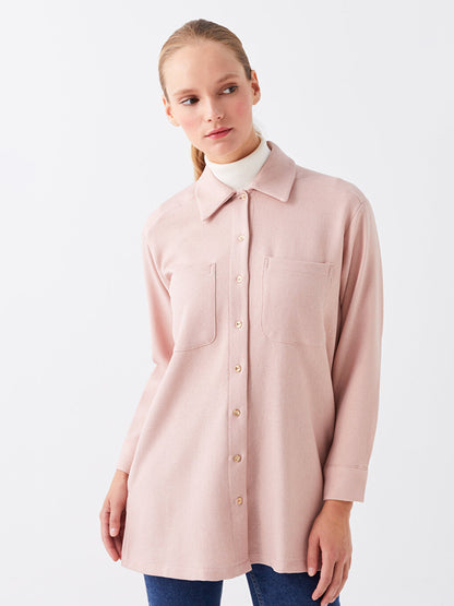 Plain Long Sleeve Women's Shirt Tunic