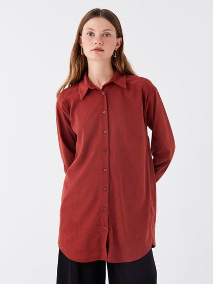 Plain Long Sleeve Women's Shirt Tunic