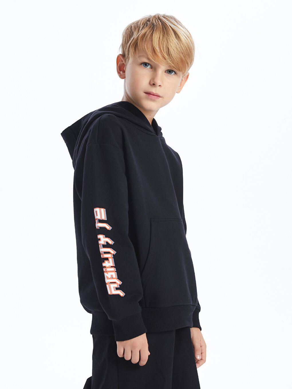 Printed Long Sleeve Boys Hoodie