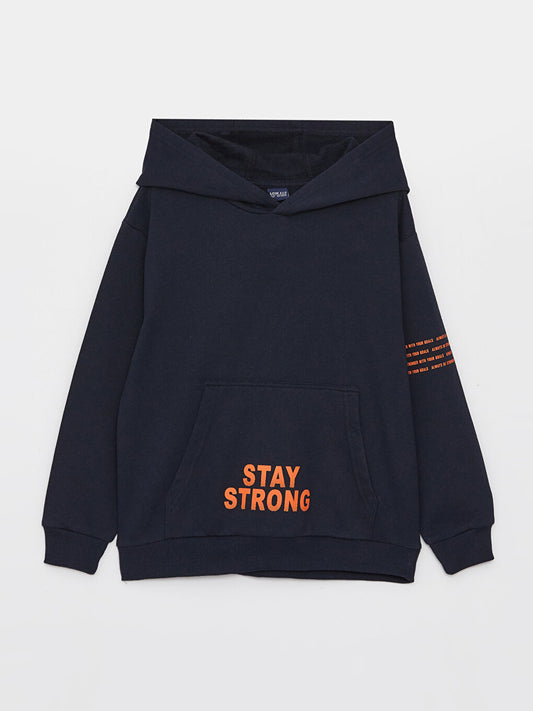 Printed Long Sleeve Boys Hoodie