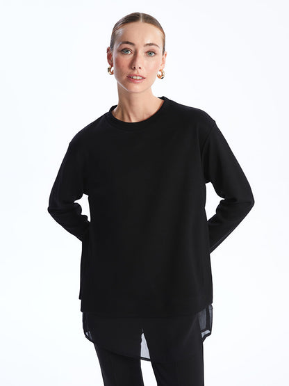 Crew Neck Plain Long Sleeve Women's Tunic