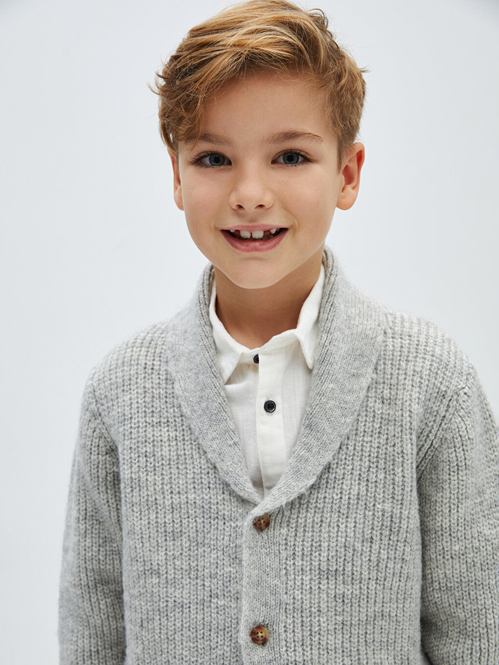 Shawl Collar Boy's Knitwear Cardigan