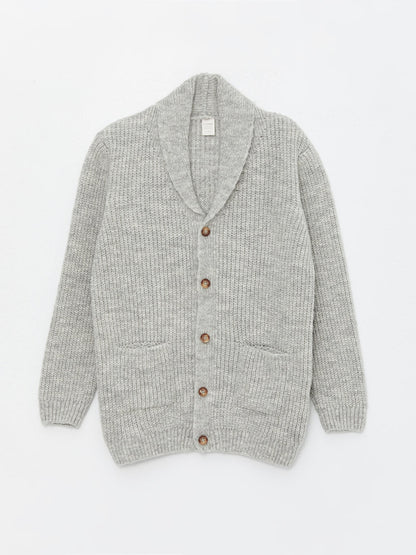 Shawl Collar Boy's Knitwear Cardigan