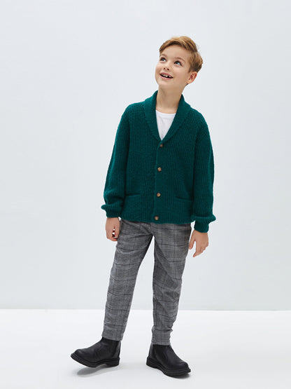 Shawl Collar Boy's Knitwear Cardigan