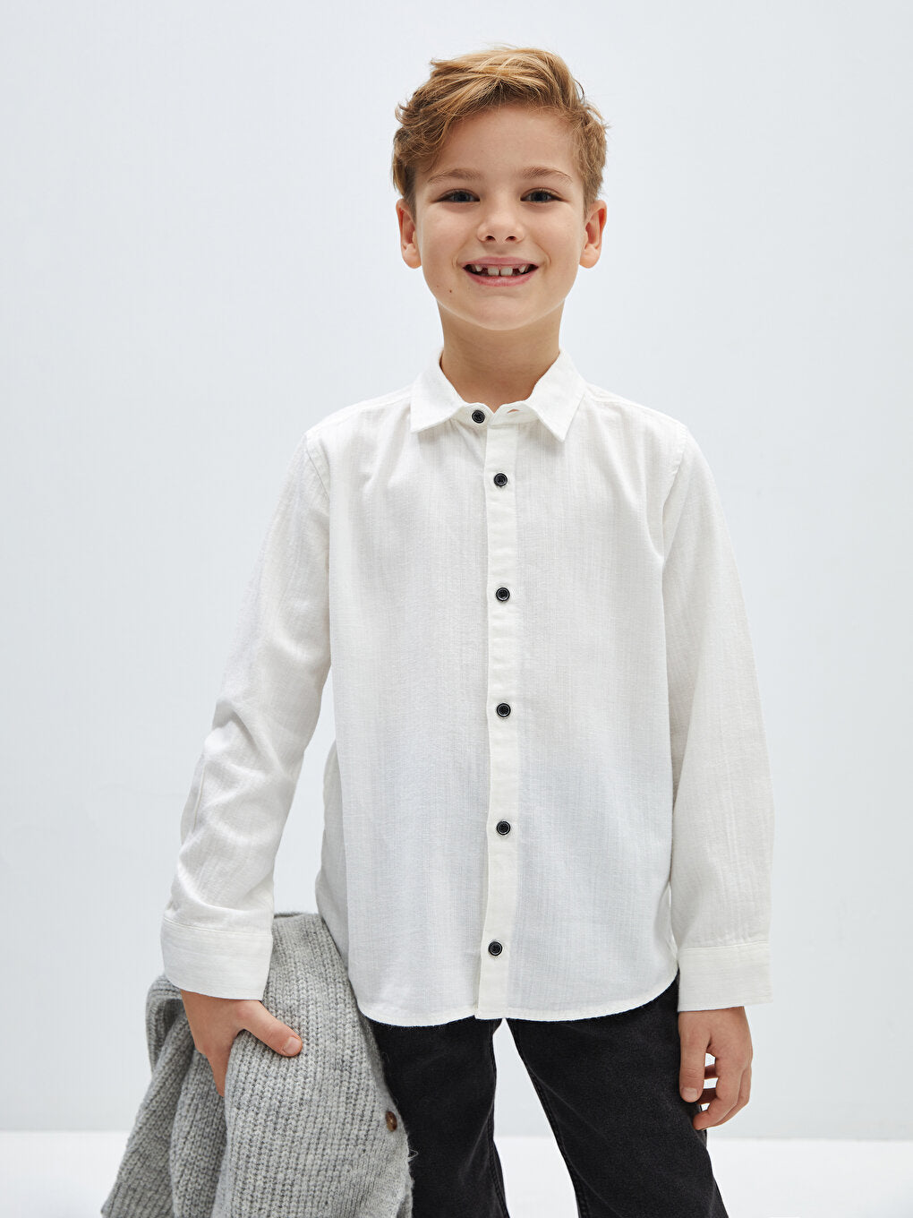 Linen Blend Boy's Shirt