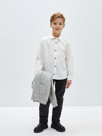 Linen Blend Boy's Shirt