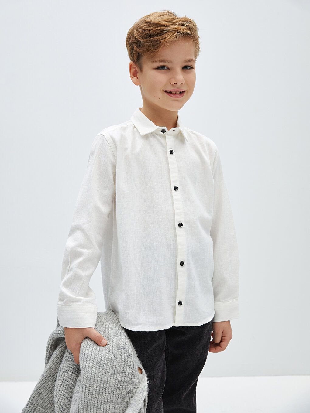 Linen Blend Boy's Shirt