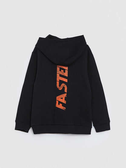 Printed Long Sleeve Boys Hoodie