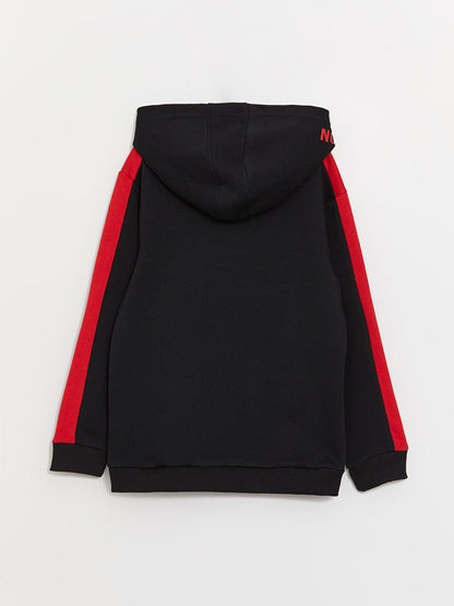 Color Blocked Long Sleeve Boys Hoodie