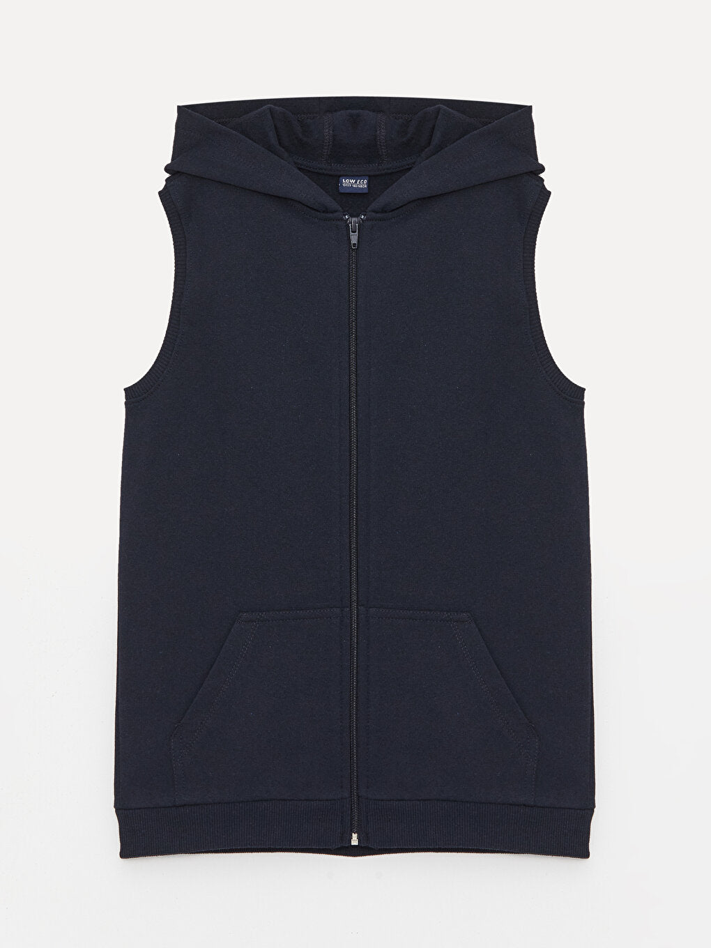 Hooded Basic Boy's Zippered Vest