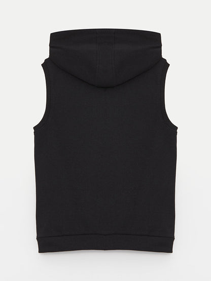 Hooded Basic Boy's Zippered Vest