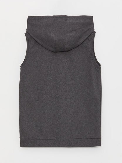 Hooded Basic Boy's Zippered Vest