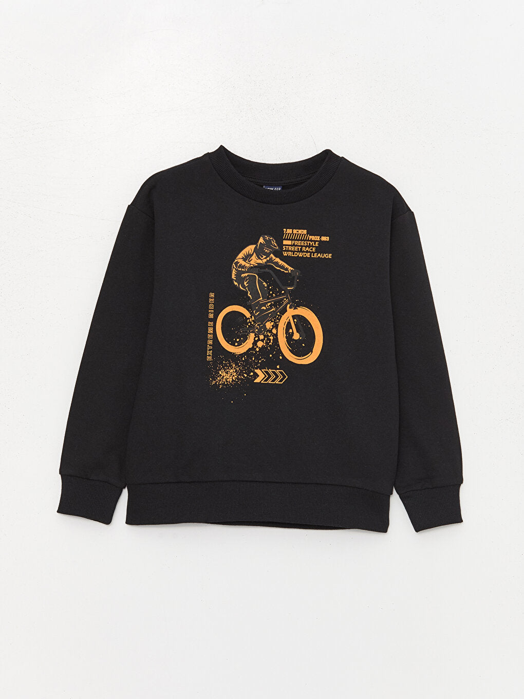 Crew Neck Printed Long Sleeve Boy's Sweatshirt