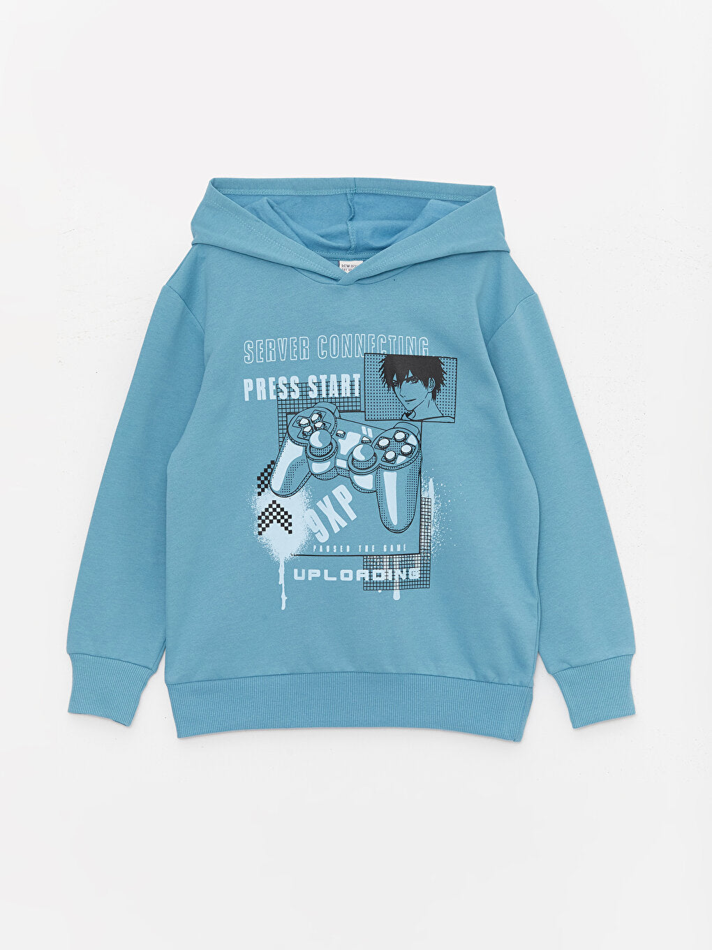 Printed Long Sleeve Boys Hoodie